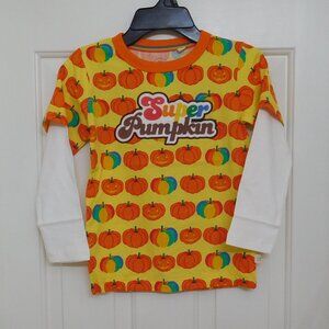 NWT Little Bird Super Pumpkin Colorful Pumpkin Print Long Sleeve Top sz 4/5